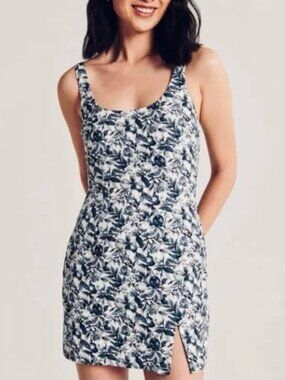 A&F Floral 90s Slip Mini Dress w/ Scrunchie